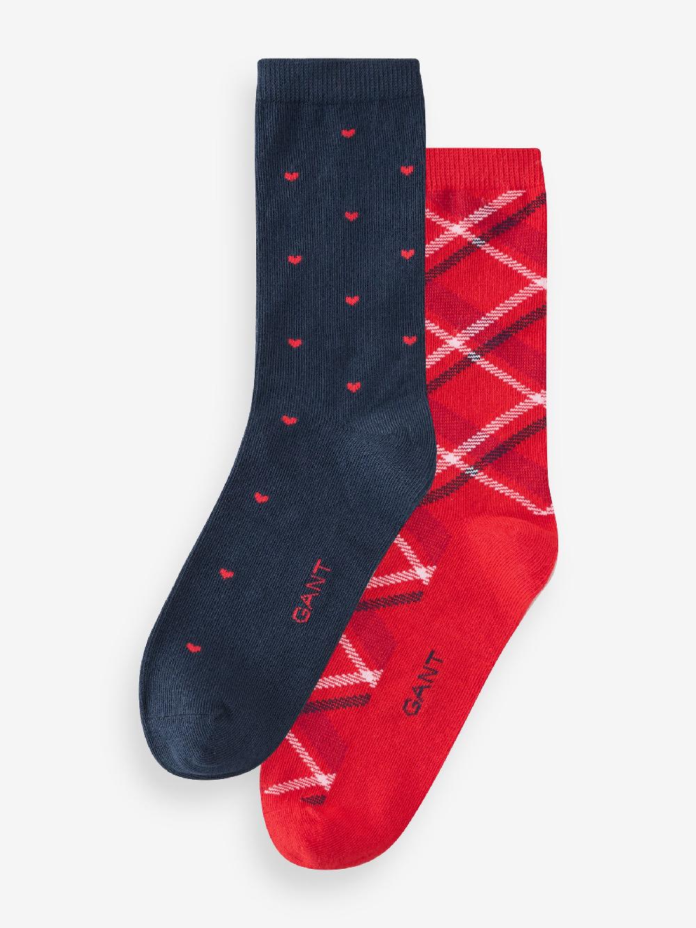seraphine GANT Red Check and Heart Socks 2 Pack