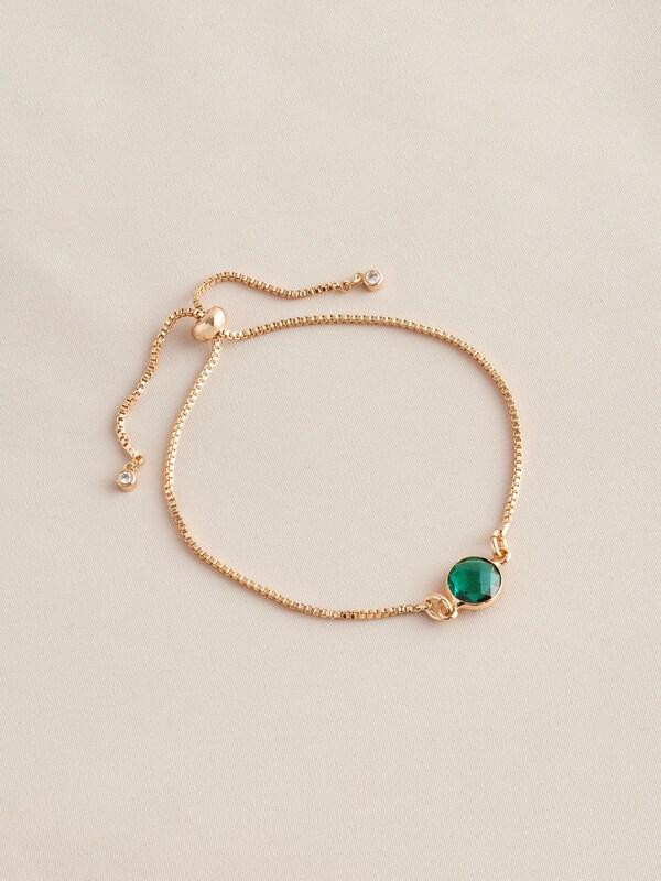 Seraphine Gold Tone Birthstone Pully Bracelet