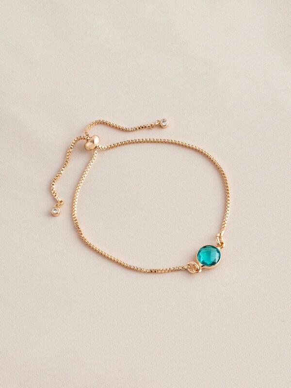 Seraphine Gold Tone Birthstone Pully Bracelet