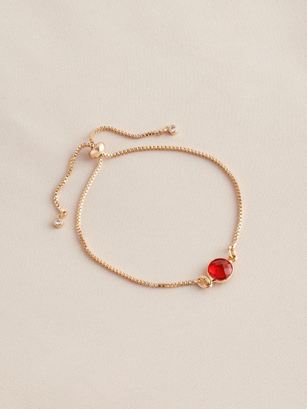 seraphine Gold Tone Birthstone Pully Bracelet
