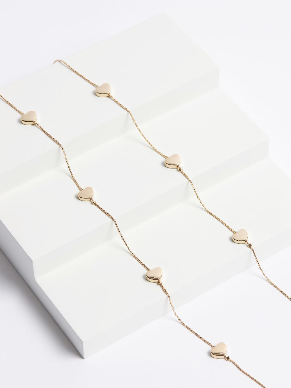 seraphine Gold Tone Heart Long Rope Necklace