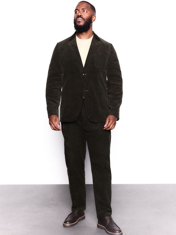 Seraphine Green Relaxed Fit Corduroy Suit Jacket