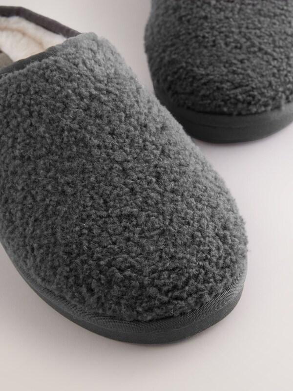 Seraphine Grey Borg Mule Slippers