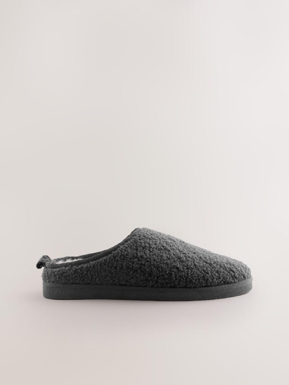 seraphine Grey Borg Mule Slippers