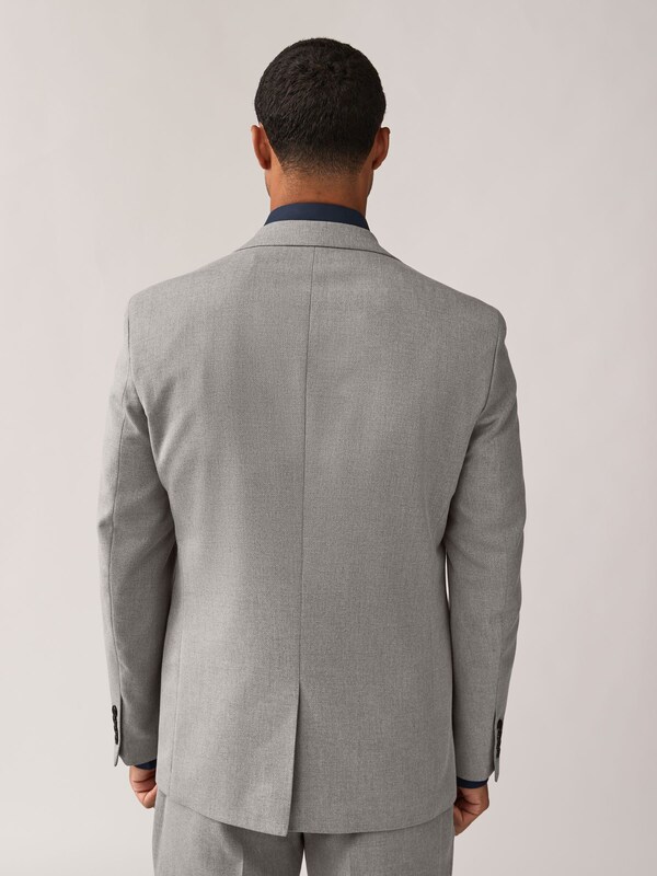 Seraphine Grey Regular Fit Textured Suit Jacket