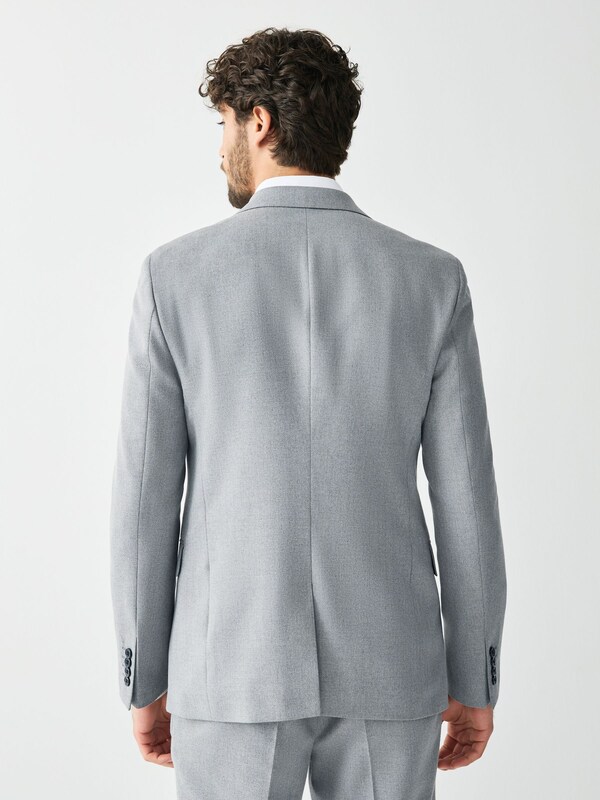 Seraphine Grey Skinny Fit Textured Suit Jacket