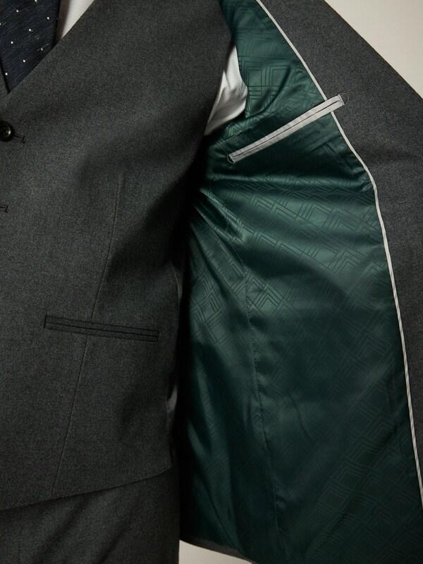 Seraphine Grey Slim Fit Flannel Suit Jacket