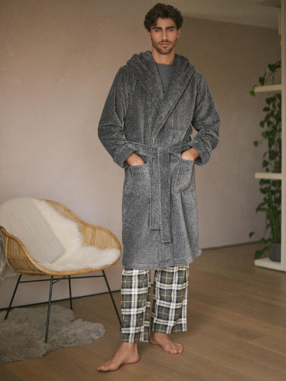 seraphine Grey Supersoft Hooded Dressing Gown