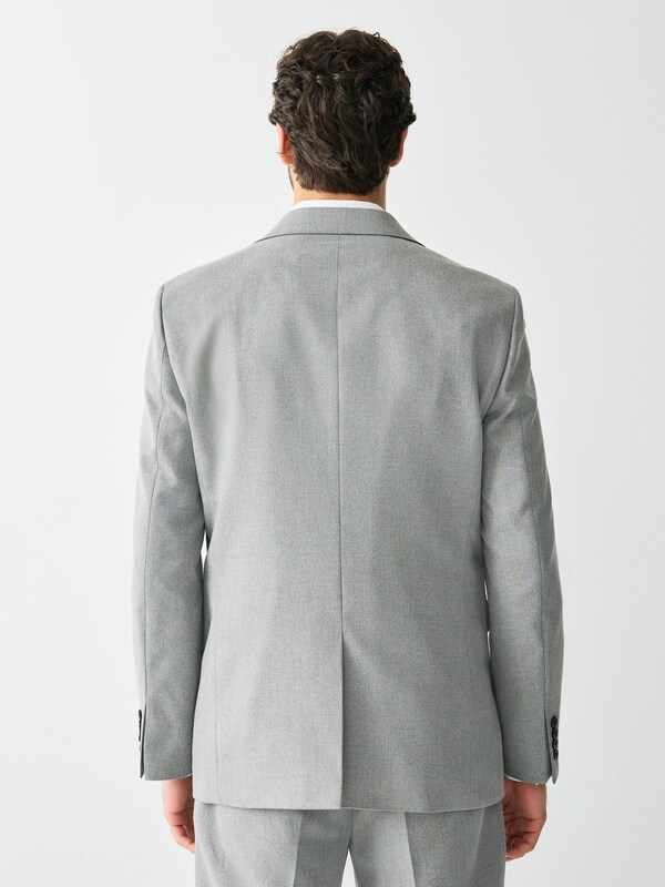 Seraphine Grey Tailored Fit Textured Suit Jacket