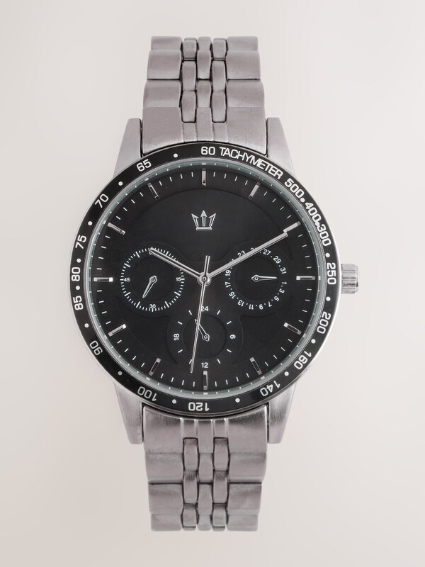 Seraphine Gun Metal/Black Bracelet Watch