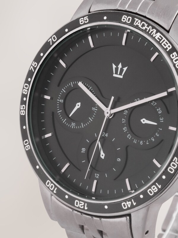 Seraphine Gun Metal/Black Bracelet Watch