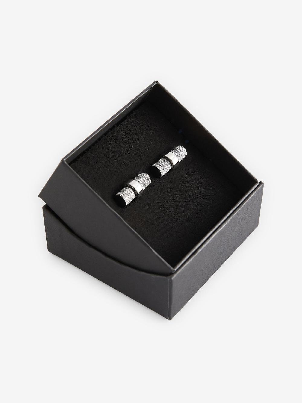 seraphine Gun Metal Textured Barrell Cufflink