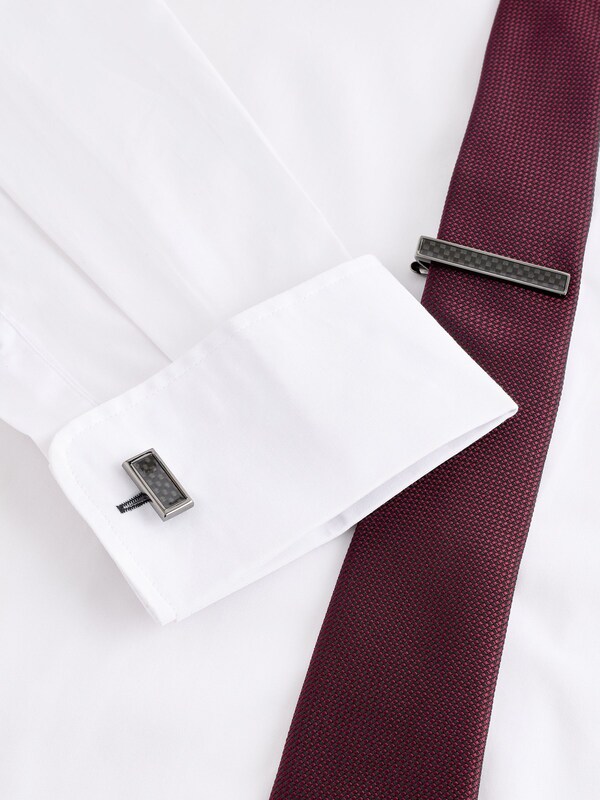Seraphine Gunmetal Cufflinks And Tie Clip Set