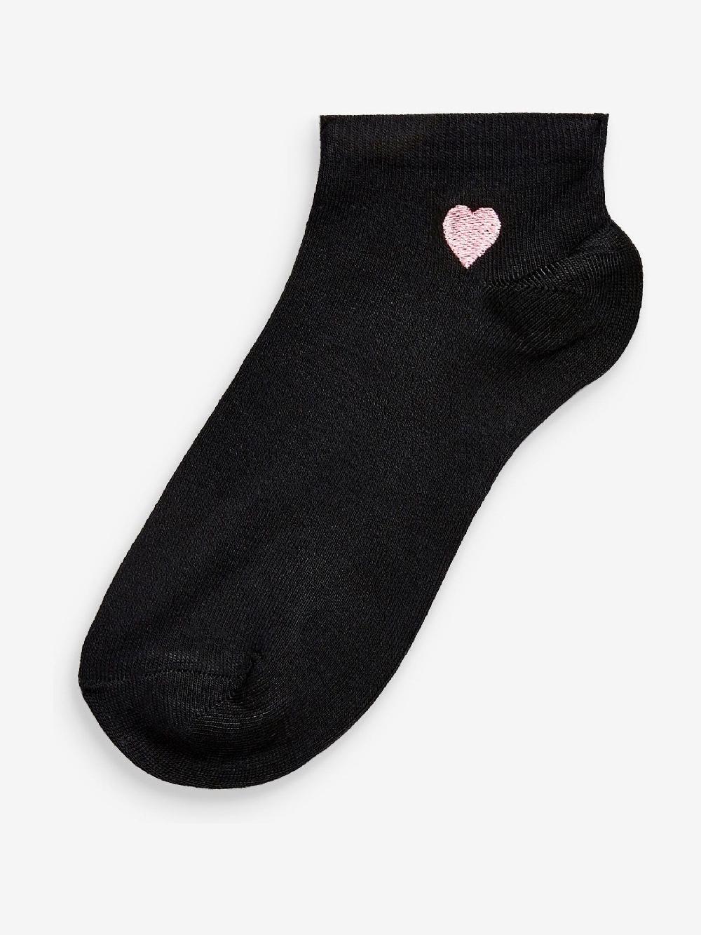 seraphine Heart Motif Trainer Socks 5 Pack