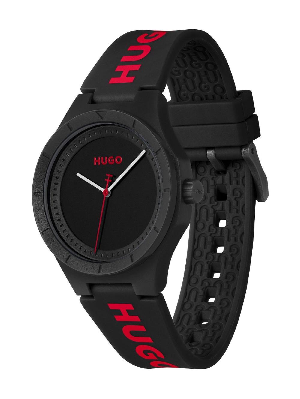 seraphine HUGO Black LIT Black Silicone Watch