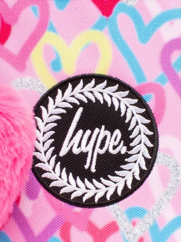 Seraphine Hype. Pink Graffiti Hearts Lunch Box