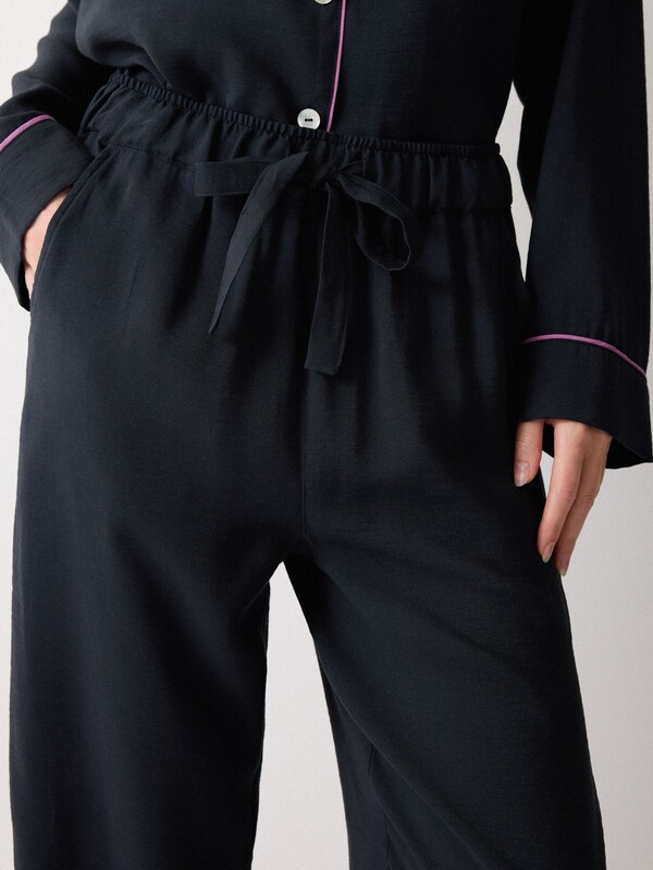 Seraphine Jigsaw Blue Piped Detail Relaxed Pyjamas