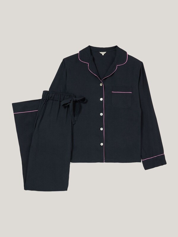 Seraphine Jigsaw Blue Piped Detail Relaxed Pyjamas