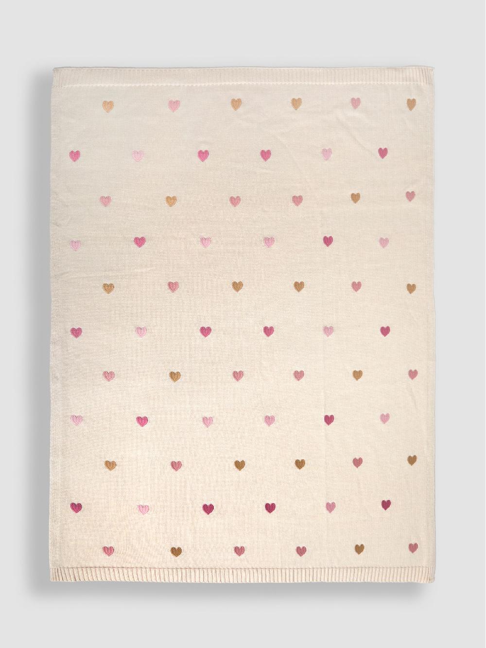 seraphine JoJo Maman Bébé Heart Embroidered Shawl