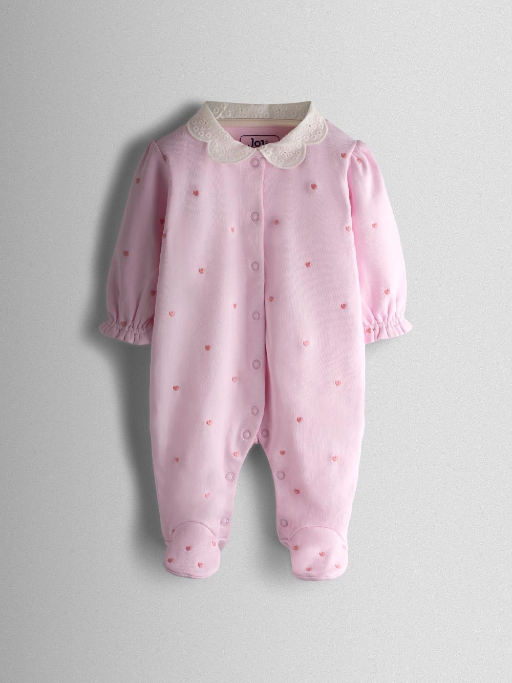 seraphine Jojo Maman Bébé Pink Sleepsuit