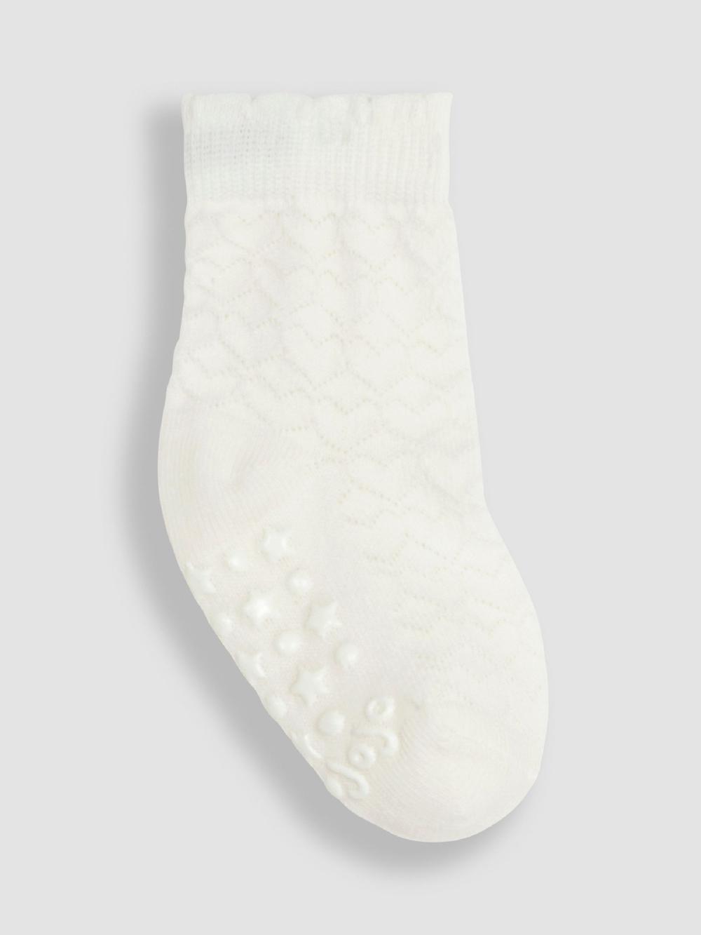 seraphine JoJo Maman Bébé White 3-Pack Heart Socks