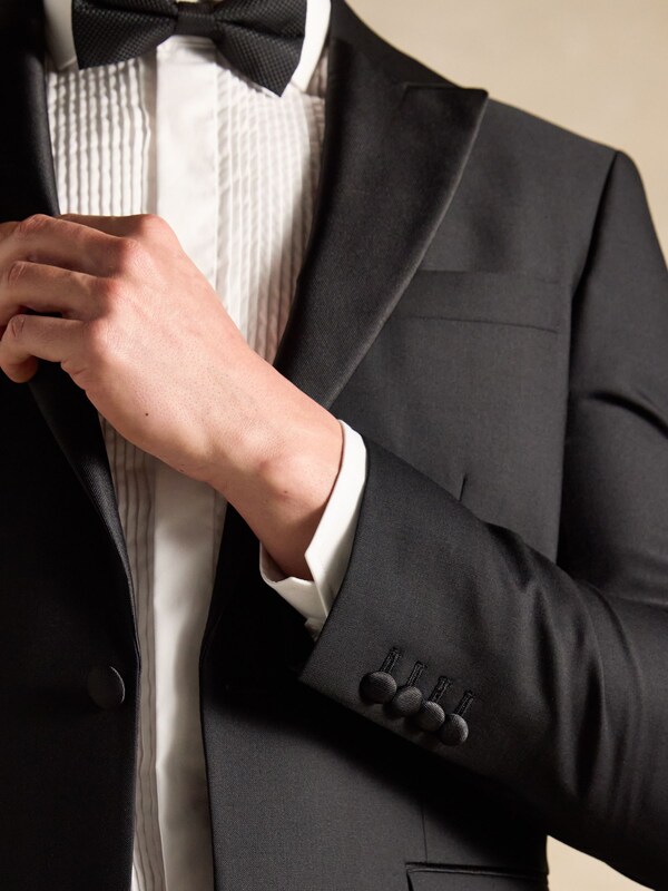 Seraphine Joules Black Slim Fit Tuxedo Suit Jacket