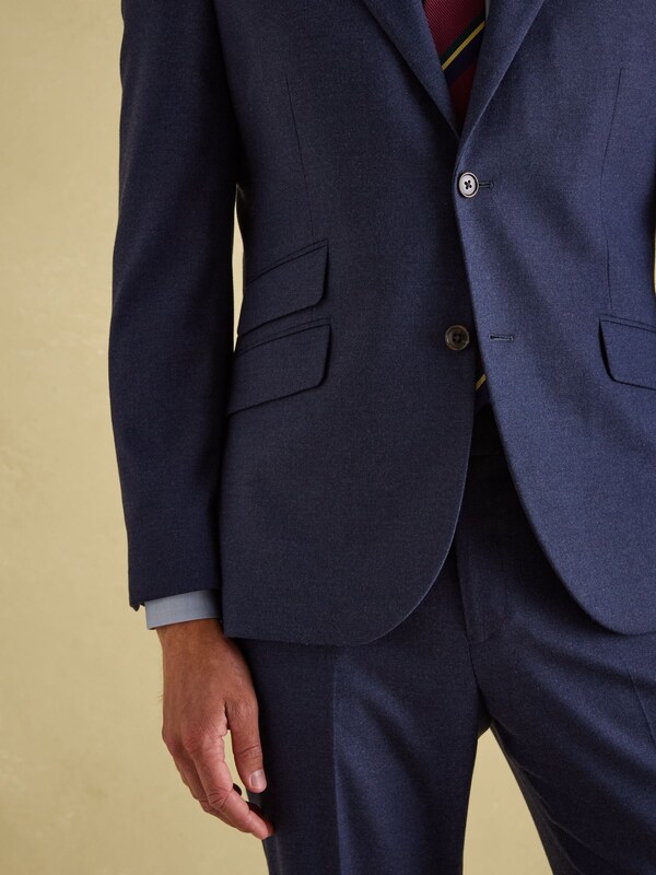 Seraphine Joules Blue Slim Fit Flannel Suit Jacket