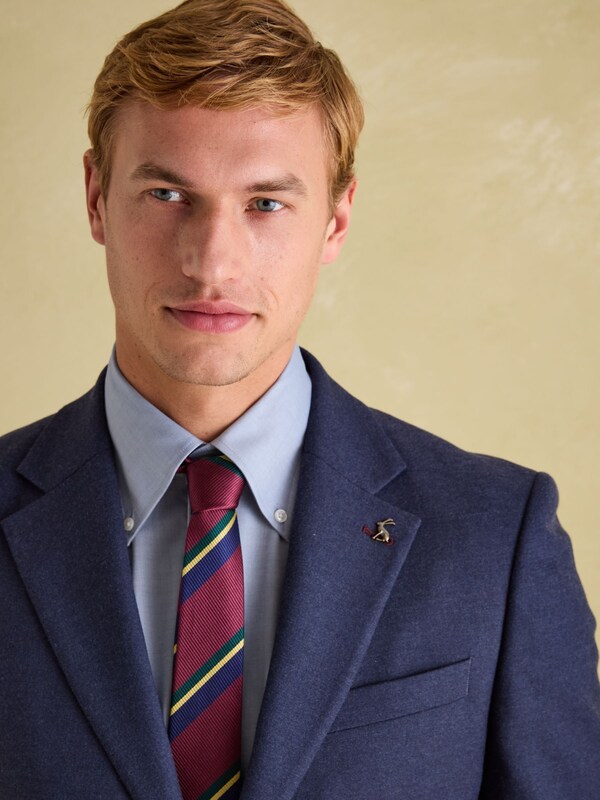 Seraphine Joules Blue Slim Fit Flannel Suit Jacket