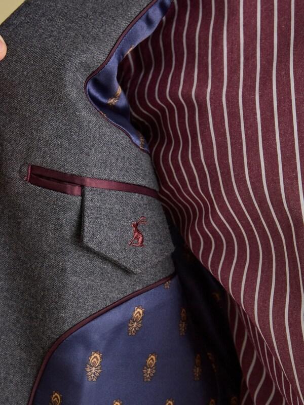 Seraphine Joules Grey Slim Fit Flannel Suit Jacket