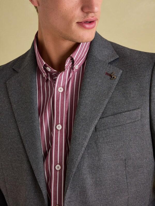 Seraphine Joules Grey Slim Fit Flannel Suit Jacket