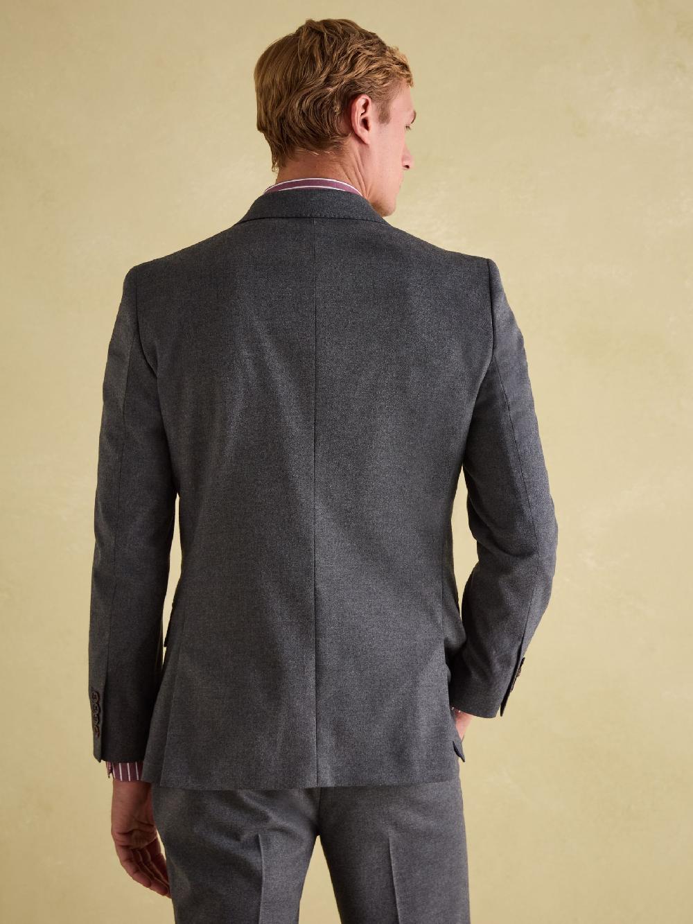 seraphine Joules Grey Slim Fit Flannel Suit Jacket