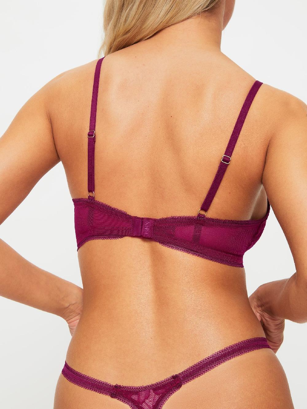 seraphine KBX Red Bralette Alice Lace Triangle