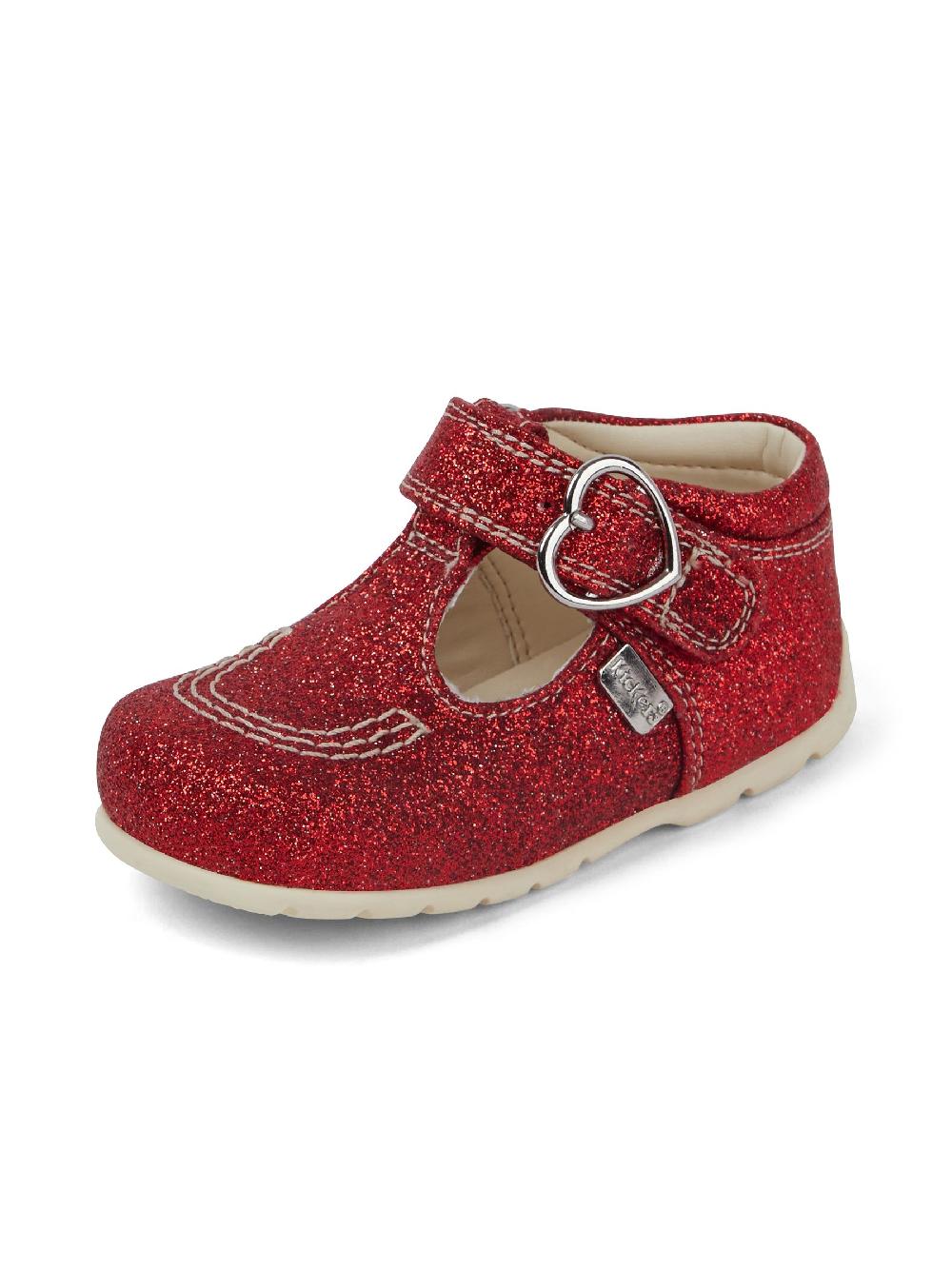 seraphine Kickers Red Kick T Glitter Shoes