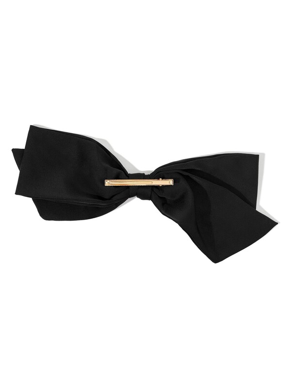 Seraphine Kitsch Fabric Bow Black Hair Clip