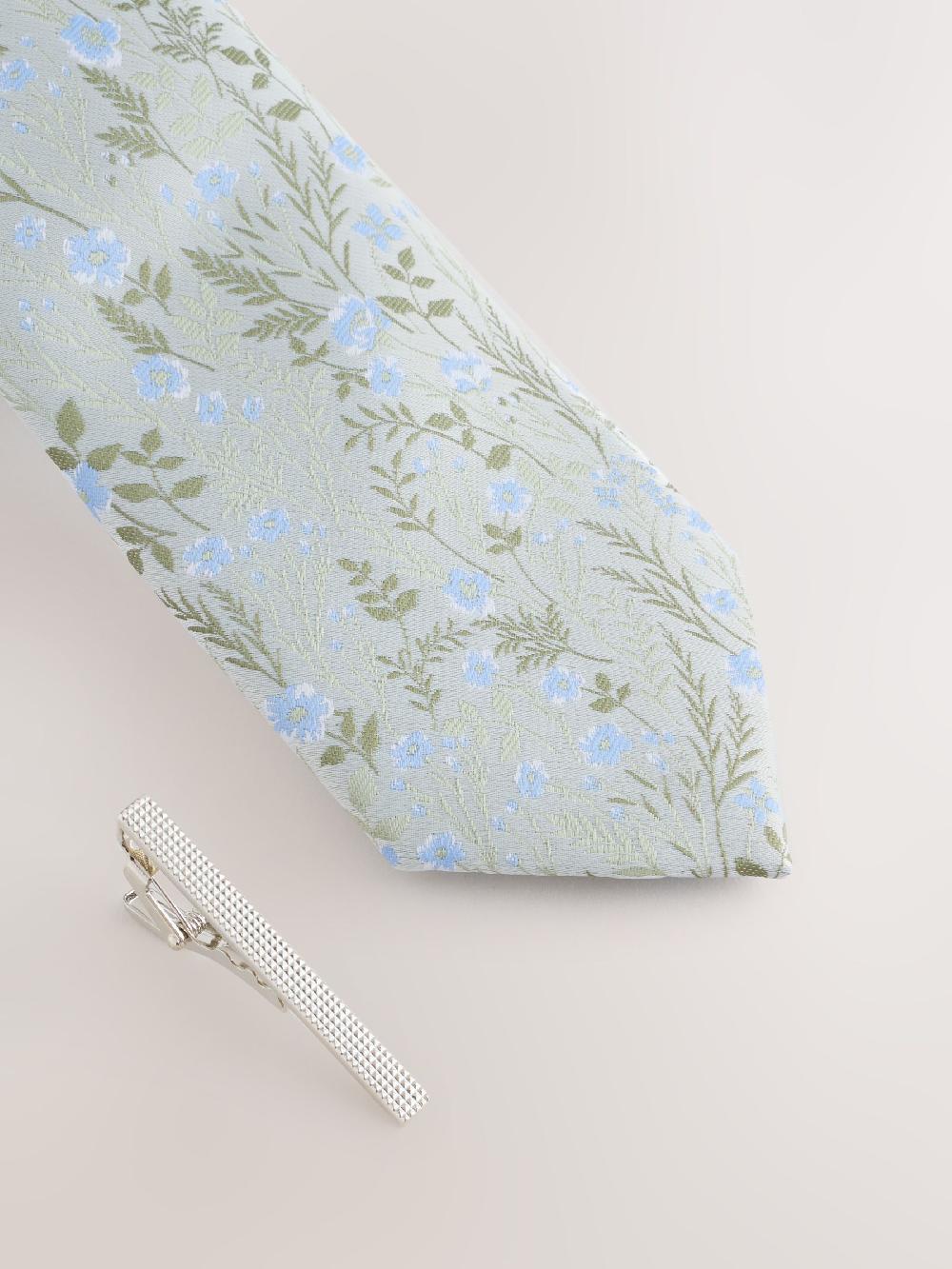 seraphine Light Green Tie and Pocket Square Set