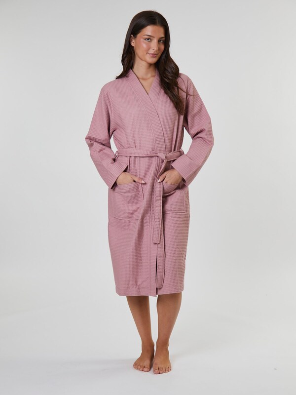Seraphine Loungeable Dust Pink Cotton Waffle Robe