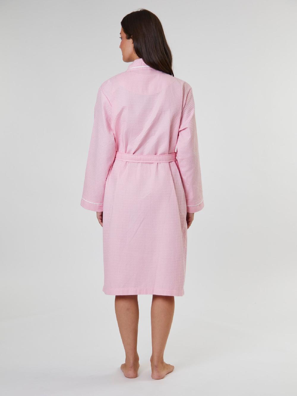 seraphine Loungeable Light Pink Cotton Waffle Robe