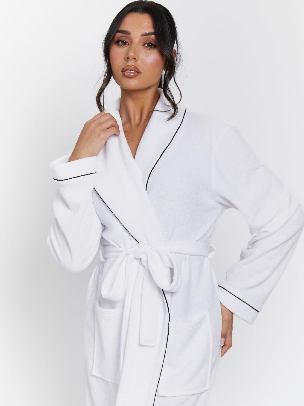 seraphine Loungeable White Lightweight Spa Robe