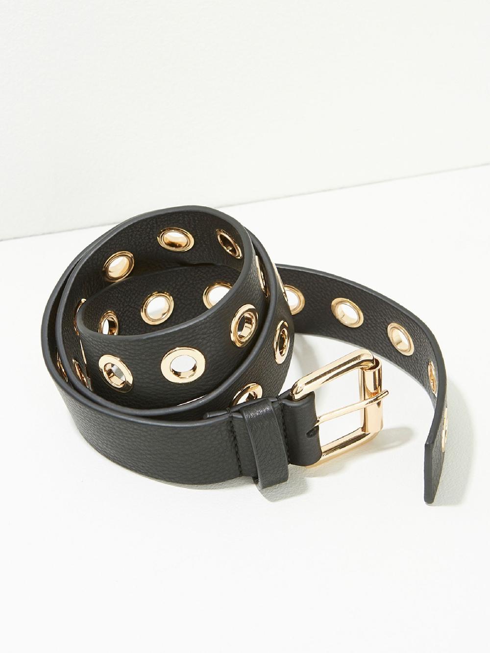 seraphine Mint Velvet Black Leather Belt
