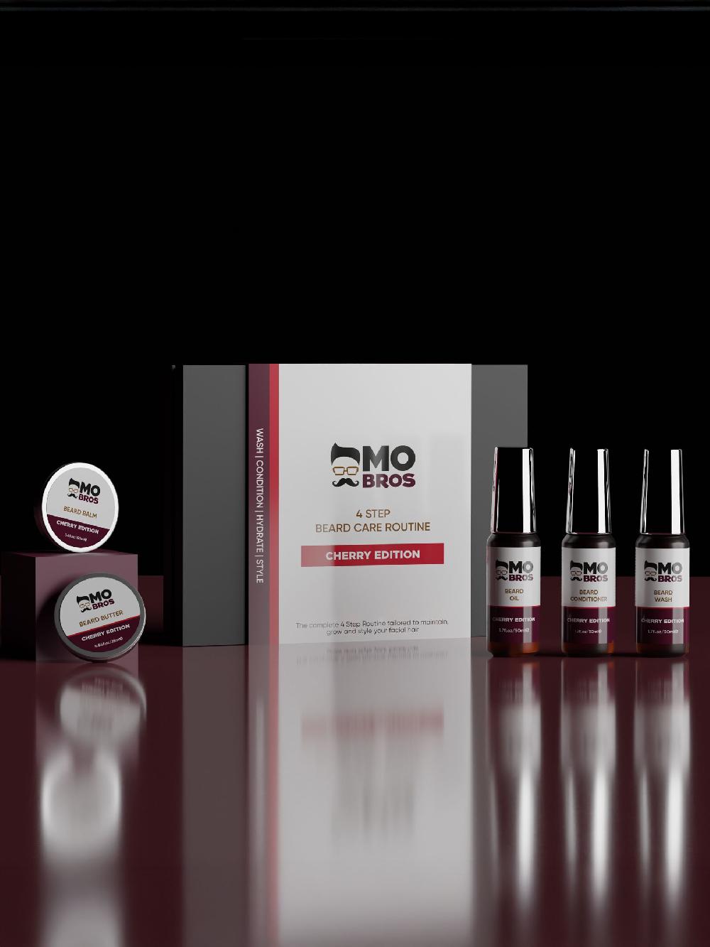 seraphine Mo Bros Cherry 4 Step Beard Care Kit