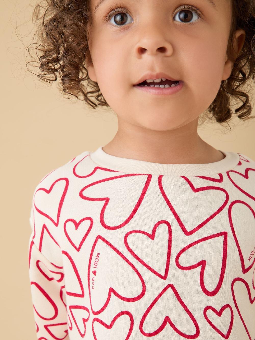 seraphine MORI Cream Heart Print Supersoft Dress
