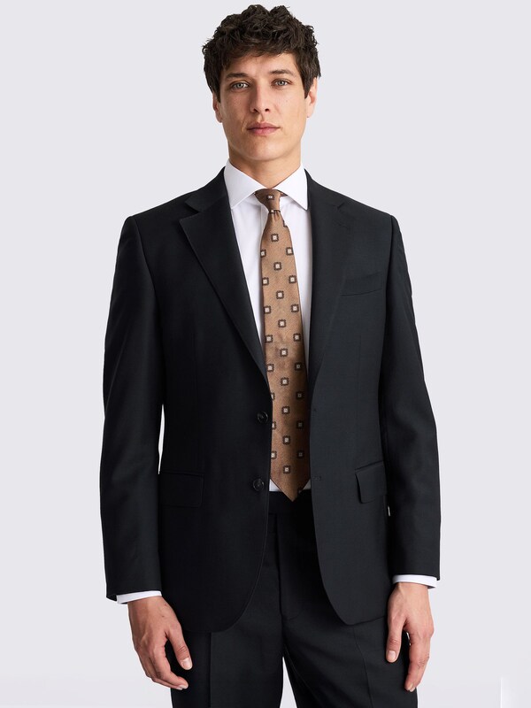Seraphine MOSS Black Regular Fit Twill Suit Jacket