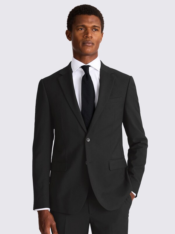 Seraphine MOSS Black Slim Fit Stretch Suit Jacket