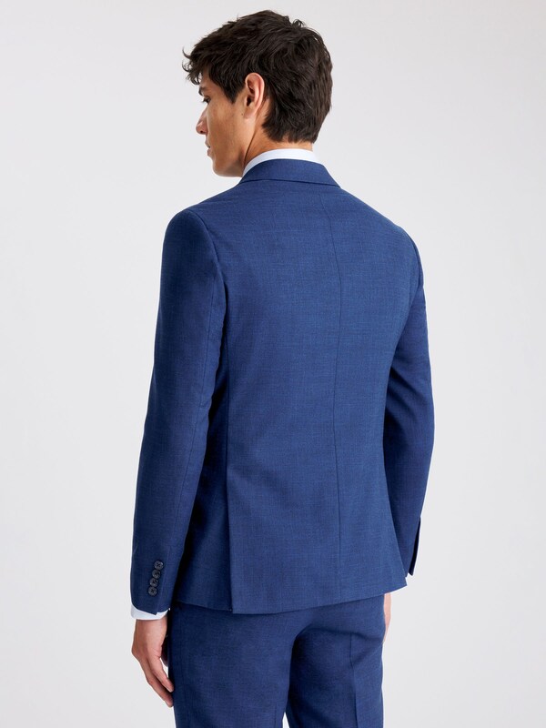 Seraphine MOSS Blue Slim Fit Slub Suit Jacket