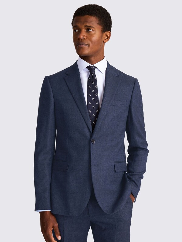 Seraphine MOSS Blue Slim Fit Twisted Suit Jacket