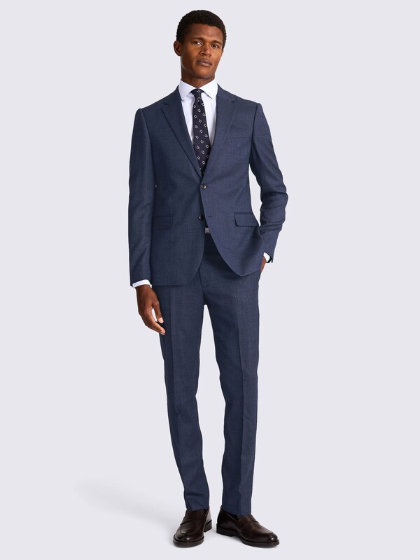 Seraphine MOSS Blue Slim Fit Twisted Suit Jacket