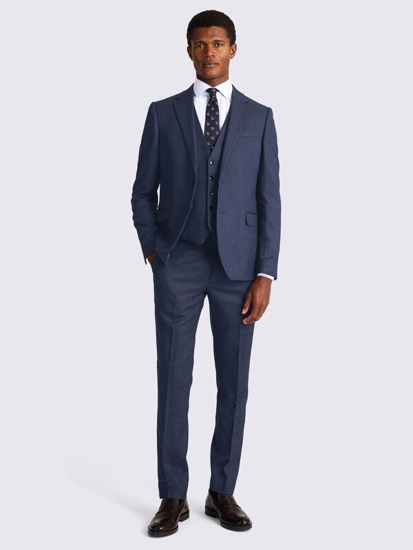 seraphine MOSS Blue Slim Fit Twisted Suit Jacket seraphine MOSS Blue Slim Fit Twisted Suit Jacket