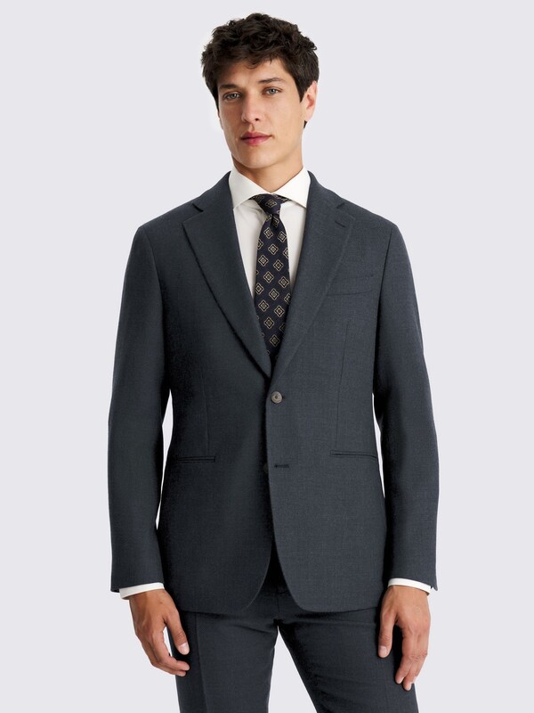 Seraphine MOSS Blue Tailored Fit Twill Suit Jacket