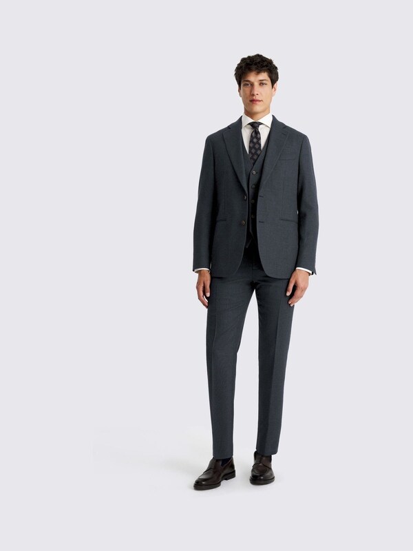 seraphine MOSS Blue Tailored Fit Twill Suit Jacket