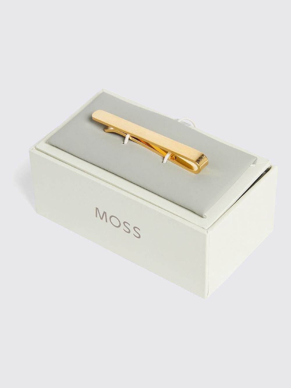 seraphine MOSS Brushed Gold Tone Tie Bar